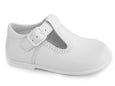 Classic Leather T-Strap Mary Janes unisex for Boys and Girls White by Patucos
