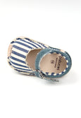 Casual Sandals Stripes Navy Blue Boys Leather Shoes for baby and infant