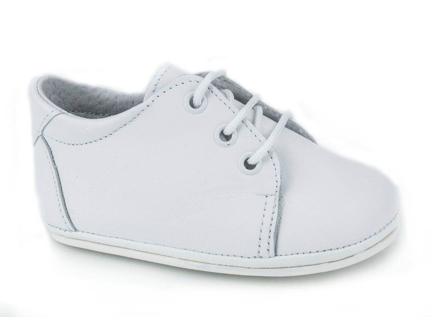 Classic Soft Leather Booties White for boys and girls by Patucos