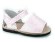 Casual Sandals Sparkling Pink for Girls Leather Patucos Shoes