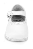 Patucos Soft Leather Mary Janes White Shoes for girls