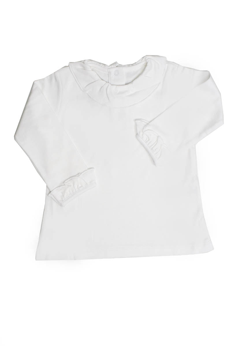 White Cotton Basic T-Shirt with neck Pima Cotton