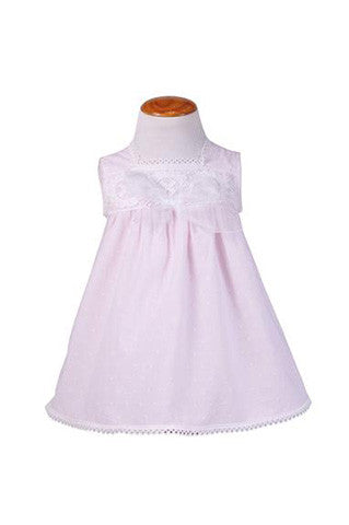 Elegant Baby Cotton Dress Pink for Girls by Patucos
