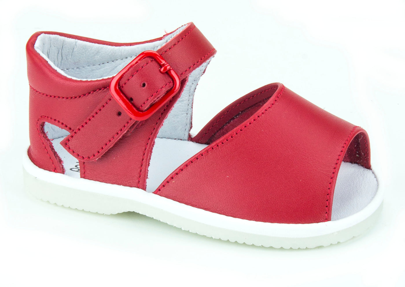 Casual Sandals Red unisex  for Boys and Girls Patucos Leather Shoes for Baby